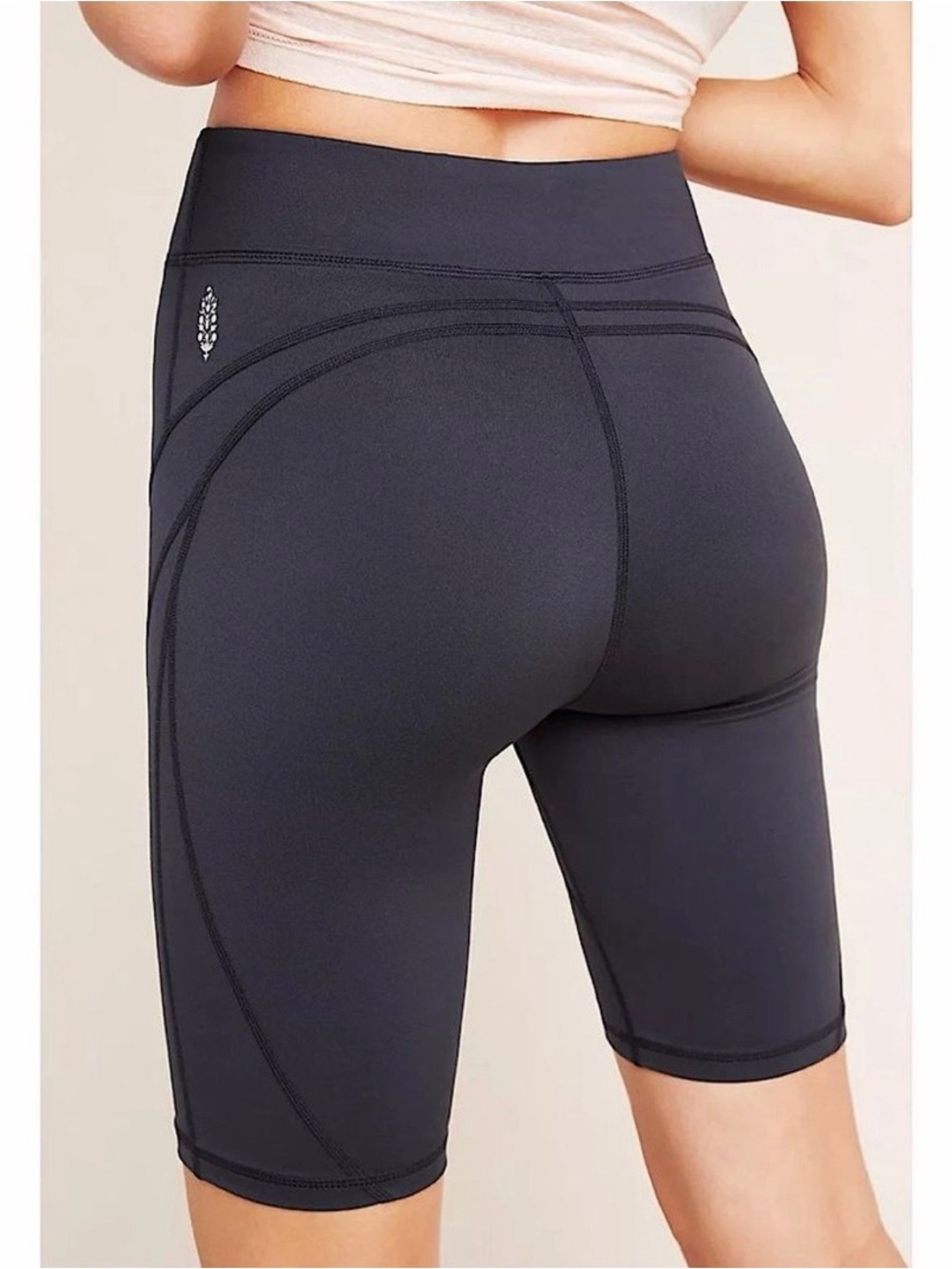 Free People Movement black High Rise Biker Baby Stretchy Athletic Shorts S